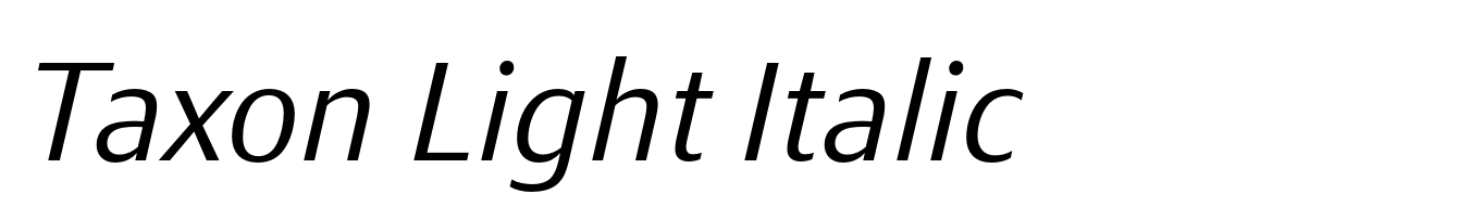 Taxon Light Italic